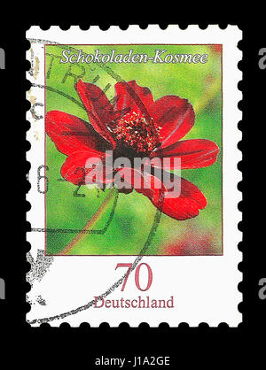 Timbre-poste : Allemagne 2015 , cosmos chocolat Fleur, Schokoladen-Kosmee - Cosmos atrosanguineus (Hook.) Voss 1894 Banque D'Images