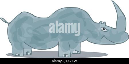 Vector illustration of Funny rhinoceros Illustration de Vecteur