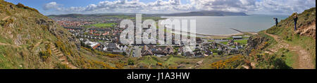 Vue de la ville de Llandudno et la baie de Great Orme Banque D'Images