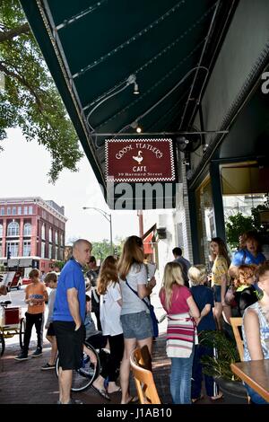 Plume d'oie Cafe, Savannah, GA, États-Unis d'Amérique Banque D'Images