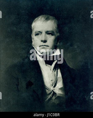 Sir Walter Scott (1771-1832), romancière écossaise, dramaturge et poète, Portrait, peinture de Sir Henry Raeburn, 1822 Banque D'Images