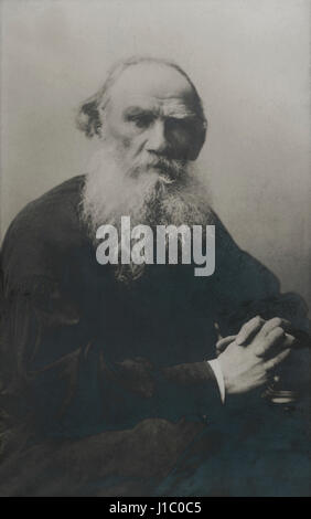 Léon Tolstoï (1828-1910), russe, romancier, nouvelliste et dramaturge, Portrait Banque D'Images