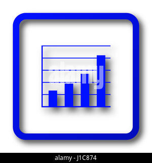 L'icône graphique de bars. Bars bouton site web graphique sur fond blanc. Banque D'Images