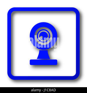 Icône de la webcam. Site web Webcam bouton sur fond blanc. Banque D'Images