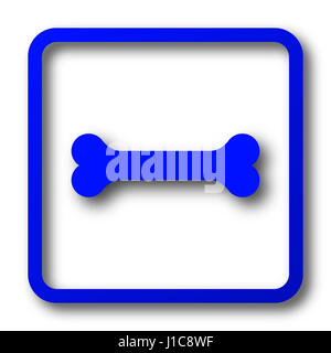 L'icône de l'os. Site web de l'os sur fond blanc. Banque D'Images