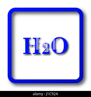 H2O Icône. H2O Bouton site sur fond blanc. Banque D'Images