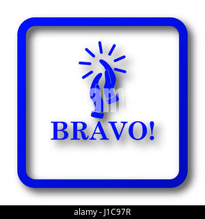 Bravo icône. Site web Bravo bouton sur fond blanc. Banque D'Images