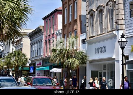 Charleston, Caroline du Sud, rue King Banque D'Images