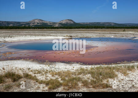 Piscine opale, Midway Geyser Basin, Parc National de Yellowstone, Wyoming, USA Banque D'Images