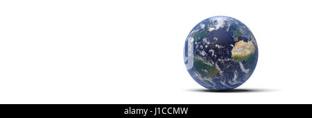 La Terre, montrant l'Afrique, Europe, Amérique du Nord, Amérique du Sud et Pôle Nord Banque D'Images