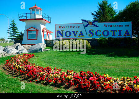 Nova Scotia Canada Centre d'accueil à côté de la frontière Nouveau-Brunswick Banque D'Images
