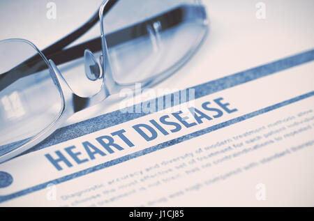 Le diagnostic - La maladie de coeur. Concept médical. 3D Illustration. Banque D'Images