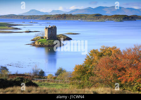 Château de Stalker dans les Highlands écossais Banque D'Images