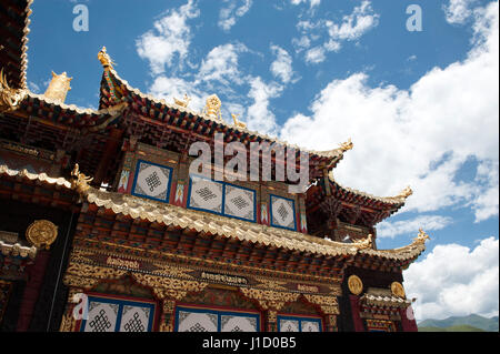 Guanyin Temple dans la préfecture d'Aba, dans la province du Sichuan, Chine Banque D'Images