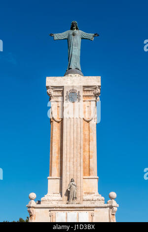 Statue du Christ sur le sommet du Monte Toro Banque D'Images