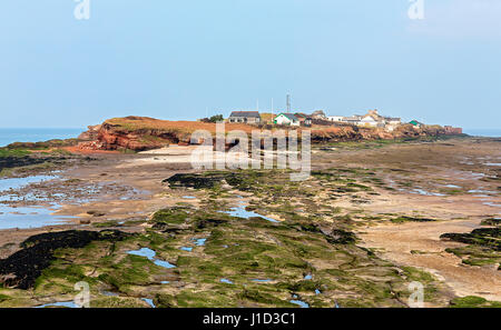 Hilbre Island vue de l'extrémité sud à marée basse, situé dans la bouche de l'estuaire de la rivière Dee Wirral UK 55836 mars Banque D'Images