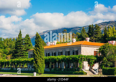 La plage de la Reine près de Villa Milocer au Monténégro Banque D'Images