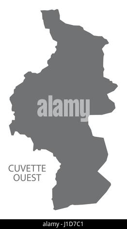 Province de la Cuvette Ouest République Congo site gris illustration silhouette Illustration de Vecteur