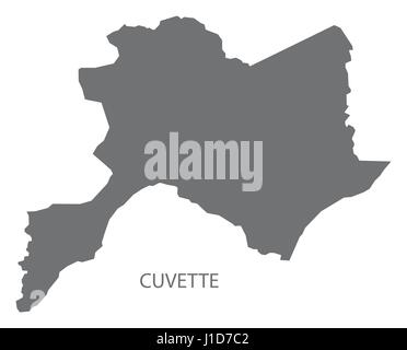 Province de la Cuvette en République du Congo site gris illustration silhouette Illustration de Vecteur