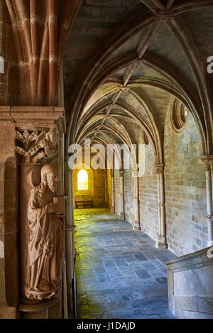 Cloître de la cathédrale d'Evora, la basilique se Catedral de Nossa Senhora da Assuncao. Evora, Portugal. Banque D'Images