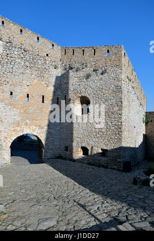 Château de Palamidi en ville de Nauplie, Péloponnèse, Grèce Banque D'Images