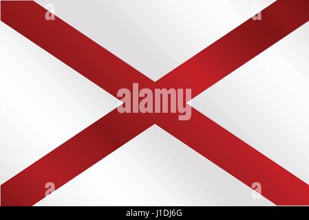 Le drapeau de l'United States stae Alabama Illustration de Vecteur