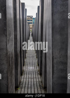 Mémorial de l'Holocauste à Berlin, Allemagne Banque D'Images