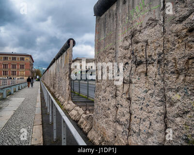 Vestiges du mur de Berlin, Allemagne memorial Banque D'Images