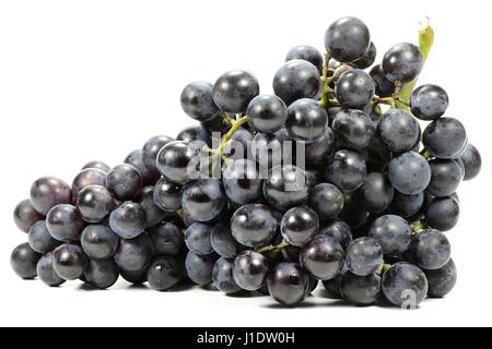 (Variété de raisin muscat Bleu) isolé sur fond blanc Banque D'Images