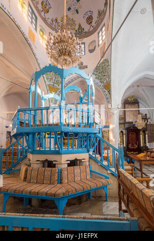 SAFED, ISRAËL - 14 septembre 2016 : La Synagogue Abuhav, dans le quartier juif, dans la région de Safed (Tzfat), Israël. Il s'agit d'une synagogue du 15ème siècle, nommée d'après Banque D'Images