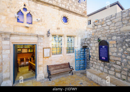 SAFED, ISRAËL - 14 septembre 2016 : La Synagogue Ashkénaze HaAri, dans le quartier juif, dans la région de Safed (Tzfat), Israël Banque D'Images