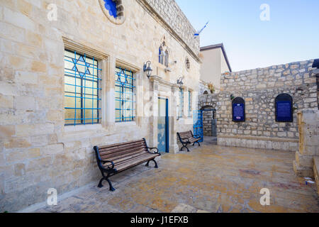 SAFED, ISRAËL - 14 septembre 2016 : La Synagogue Ashkénaze HaAri, dans le quartier juif, dans la région de Safed (Tzfat), Israël Banque D'Images