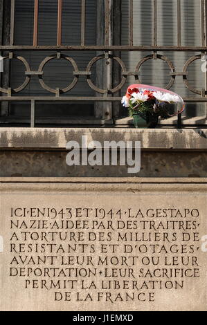 Le Centre National de la résistance et de la déportation (CHRD) à Lyon (France), un lieu de mémoire dédié à la mémoire des victimes du nazisme les victimes. Banque D'Images