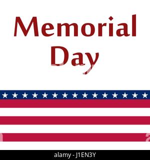 Memorial Day aux États-Unis. Illustration de Vecteur