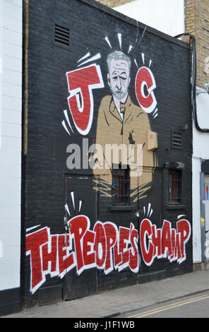 Jeremy Corbyn JC La Champ peinture murale sur un mur. Banque D'Images