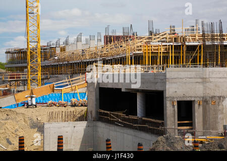 Stade inachevé site complexe Banque D'Images