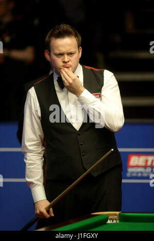 Shaun Murphy lors de la sixième journée des Championnats du monde de snooker Betfred le Crucble au théâtre, Sheffield. Banque D'Images