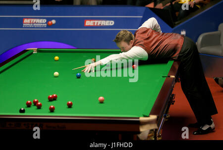 Shaun Murphy lors de la sixième journée des Championnats du monde de snooker Betfred le Crucble au théâtre, Sheffield. Banque D'Images