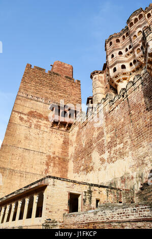 Mehrangarh Fort de Jodhpur, Rajasthan, India Banque D'Images