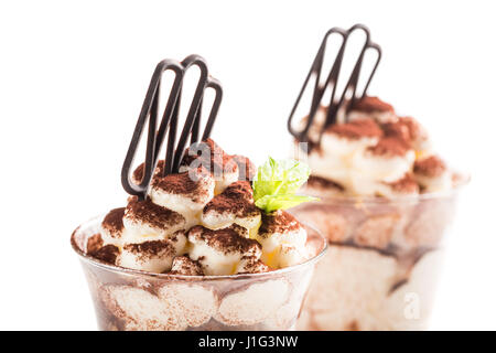 Libre de glace tiramisu au cacao Banque D'Images