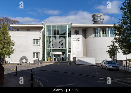 Combiné d'Exeter Court Centre ou en Cour d'Exeter southernhay gardens, Exeter, palais de justice, tribunaux, le tribunal de la couronne, Devon, Angleterre, anglais, Exeter cr Banque D'Images