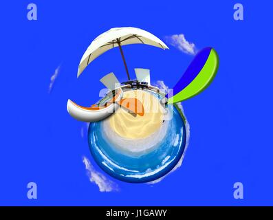 Résumé vacances à la mer, Banque D'Images