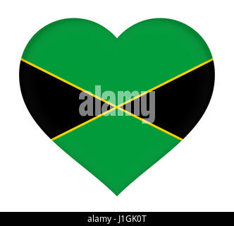 Illustration du drapeau national de la Jamaïque. Banque D'Images