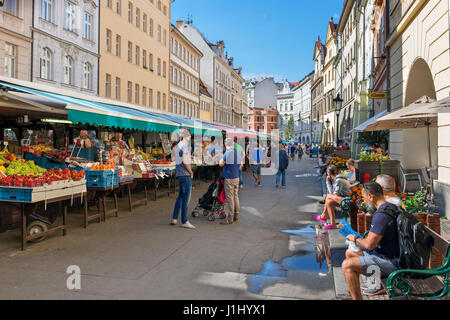 Prague, Vieille Ville. Havelske trziste (marché Havelska), Prague, République Tchèque Banque D'Images