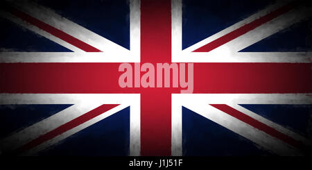Illustration version de l'Union Jack avec une vignette ajouté Banque D'Images
