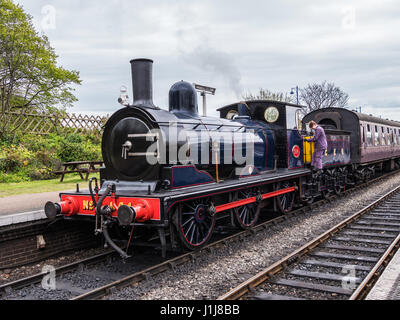 Rénové au train à vapeur de North Norfolk, Fer à Sheringham, Norfolk, Royaume-Uni. Banque D'Images