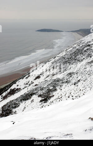 La neige et les surfeurs Banque D'Images