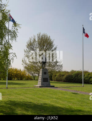 'Le Digger' statue au Parc Mémorial Australien de Bullecourt, France, Banque D'Images