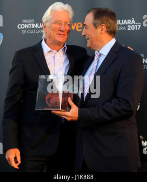 Richard Gere à la remise des Prix Culture Continuara 2017 à Barcelone, Espagne, le vendredi 21 avril 2017 Banque D'Images