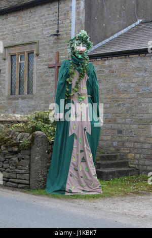 Wray, Lancashire, Royaume-Uni. 22 avr, 2017. Épouvantails autour de chaque coin de Wray Village au début de l'Épouvantail villages festival qui est en cours d'exécution jusqu'à lundi de la banque Crédit : David Billinge/Alamy Live News Banque D'Images